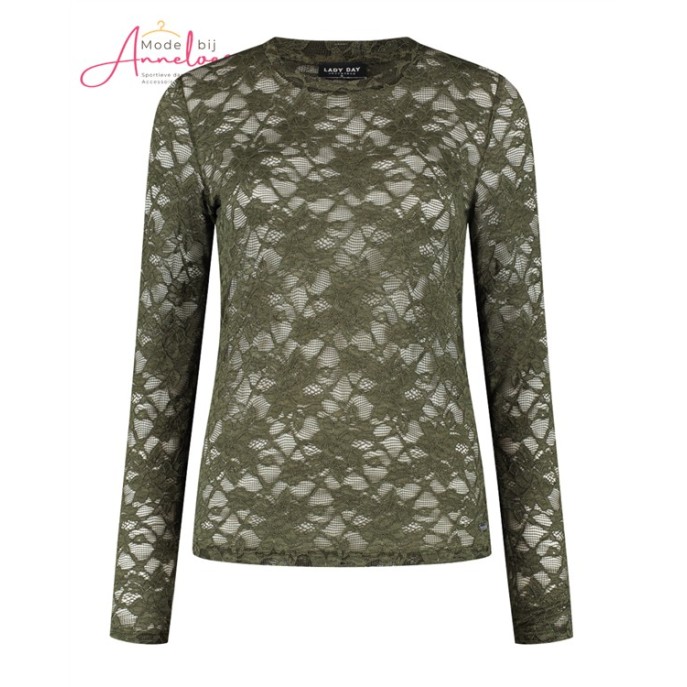 Lady Day kanten shirt Joss Deep Forest Lady Day kanten shirt Joss Deep Forest